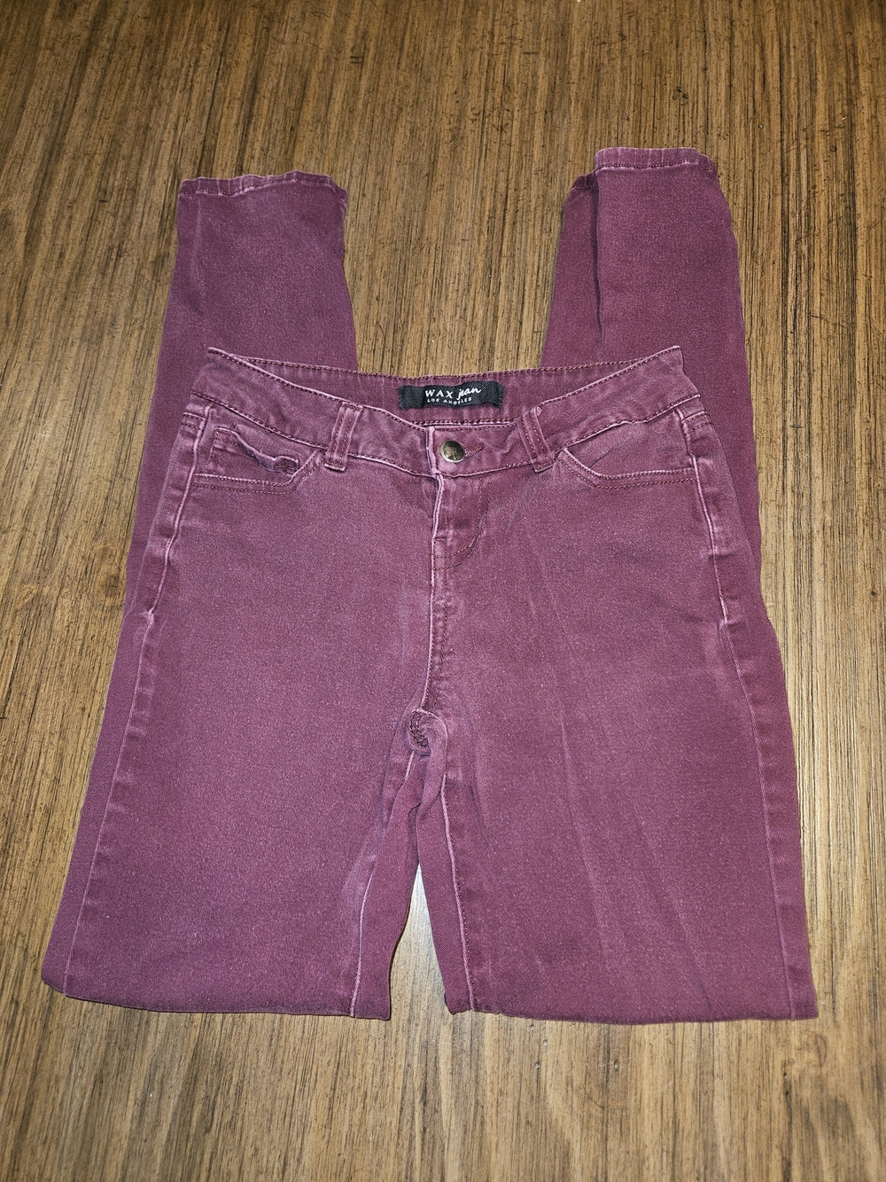 Wax Jean Women's Plum-Colored Skinny Jeans